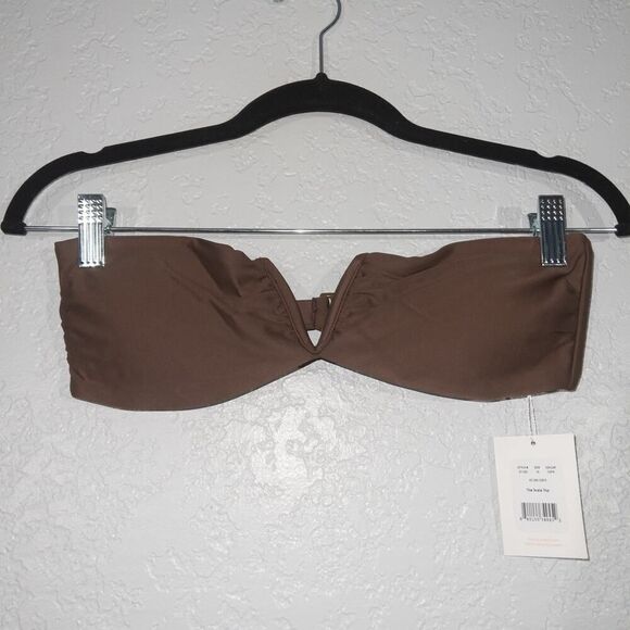 NWT Andie Espresso Brown The‎ Scala Bikini Top Size Medium - Picture 2 of 7